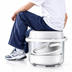Portable Fishing Bait Bucket, Clear-Sided Fish Container with Removable Bait Bowls & Carry Handle
