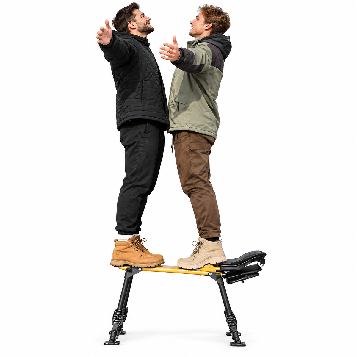 D7 Ergonomic Folding Fishing Chair, U-Frame Portable Fishing Seat with Padded Backrest & Adjustable Legs