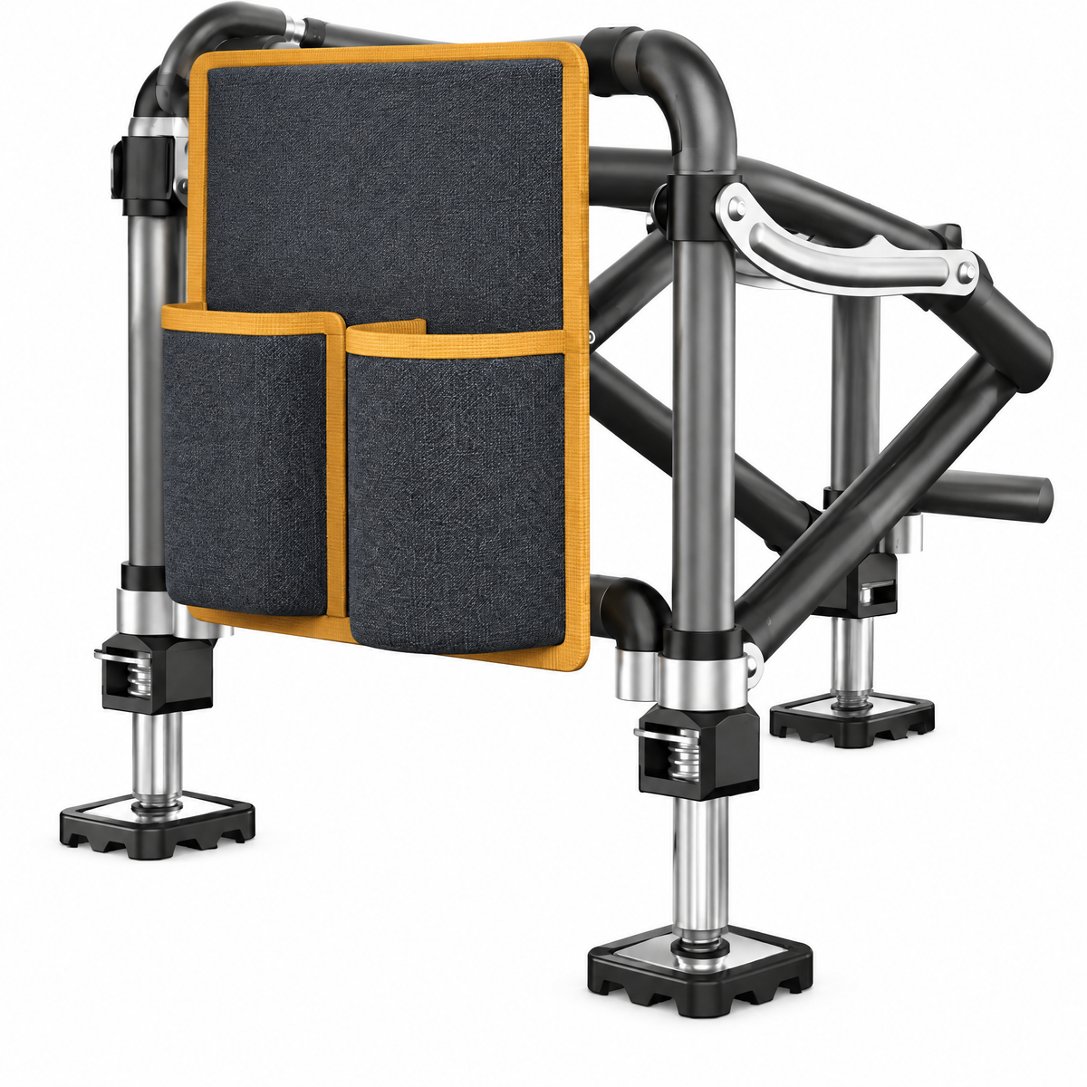 Knight Folding Fishing Chair, Portable High-Back Fishing Seat with Adjustable Legs & Storage Pockets