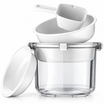 Portable Fishing Bait Bucket, Clear-Sided Fish Container with Removable Bait Bowls & Carry Handle