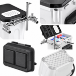 Portable Fishing Bucket Seat, Compact Hard-Shell Tackle Storage Box with Carry Handle