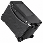 29L Rolling Fishing Seat Box, Portable Tackle Storage with Wheels & Textured Hard Shell